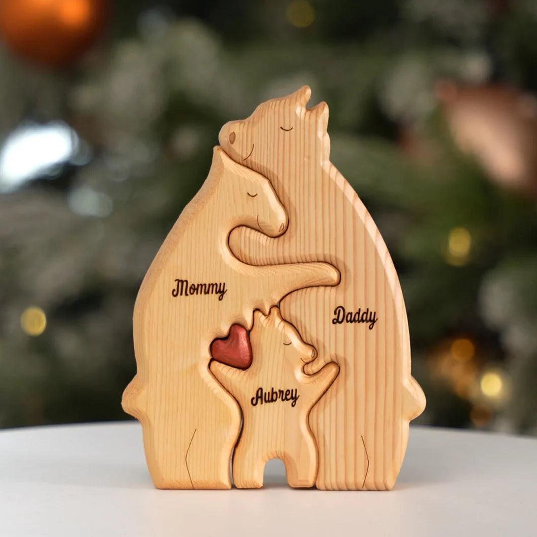 Puzzle personalizzato in legno con orsetto