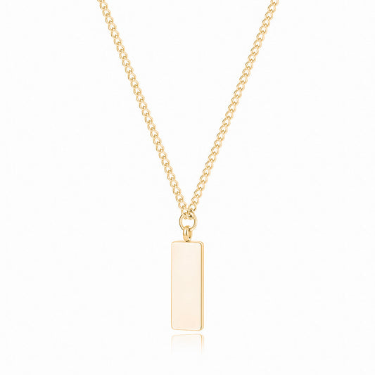 Pillar Necklace with Engraving