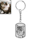 Silhouet kat medaillon sleutelhanger